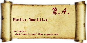 Modla Amelita névjegykártya